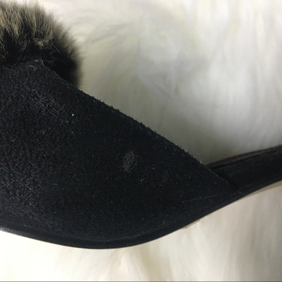 Slides With Furry Rosettes Size 6 - Picture 5 of 8